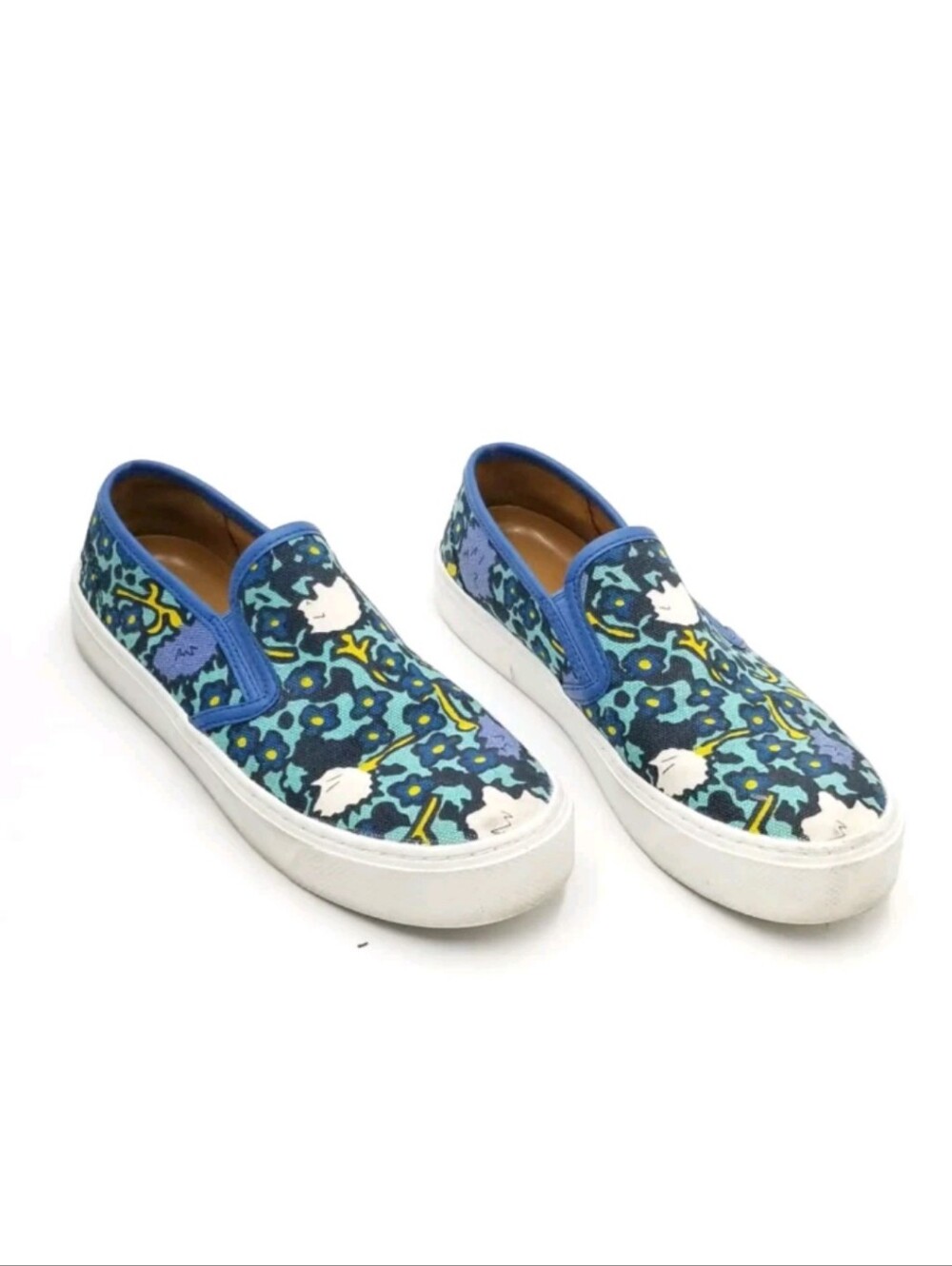 Coach Cameron A01986 Aqua Blue Floral Slip-on Sneakers Women’s US Size 7.5B